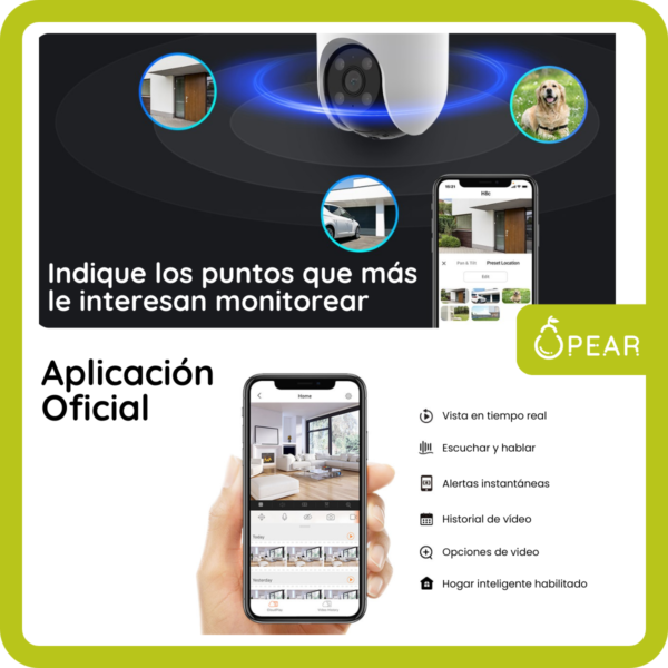 EVZ-H8C-2MP-X1-10 Cámara De Seguridad Wifi Domo Color Full Hd Ezviz H8c 2mp 1080 Vista 360 Color Blanco