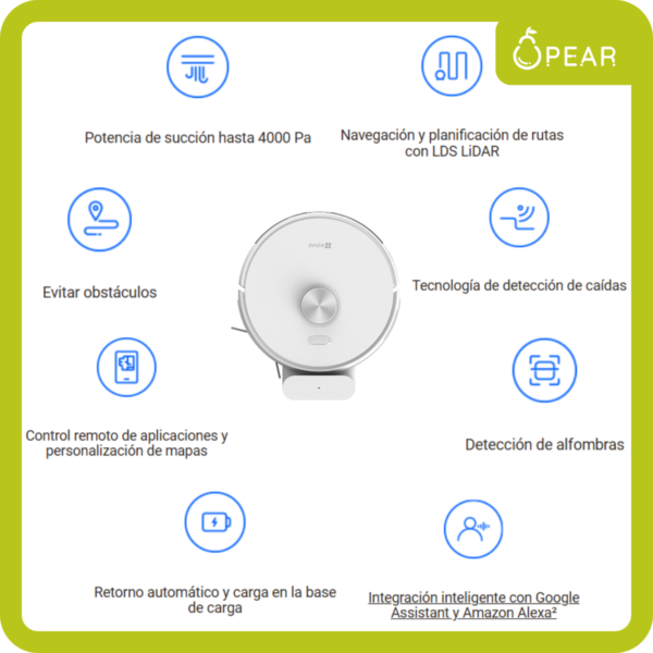 Aspiradora Robot Ezviz Re5 Trapeadora Inteligente Smart Piso