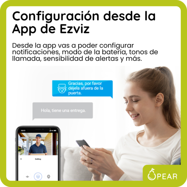 EVZ-DP2-3MP-X1-11 Video Portero A Color Ezviz Dp2 Con Mirilla 1080p