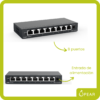 Switch Gigabit 8 Puertos Metálico Ruijie Montable Ethernet