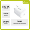 2 Mini Cargador Celular Carga Rápida 20w Usb C Ugreen