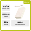 Power Bank Ugreen Portátil 20w 3 Puertos Usb C Usb A