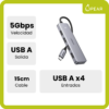 Adaptador Usb 3.0 5gbps 4 Puertos Usb A Ficha Usb A