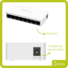 Switch Ruijie Rg-es08g-l 8 Puertos 16gbps Gigabit Con Fuente