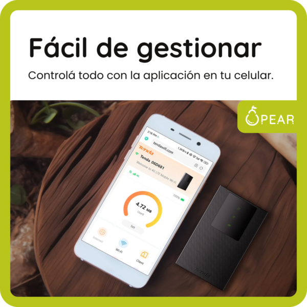 Modem Router Portátil Wifi 6 Chip Tenda 4g180 286mbps 2,4ghz