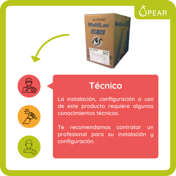 Cable Utp Furukawa Multilan Cat.5e Exterior Cobre 100% 305m