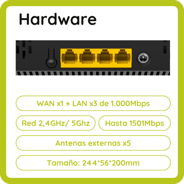 Router Wifi 6 Tenda Tx12l Pro 2976mbps 2,4 5 Ghz Inalámbrico