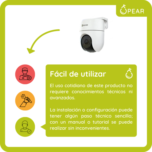 EVZ-H8C-2MP-X1-5 Cámara De Seguridad Wifi Domo Color Full Hd Ezviz H8c 2mp 1080 Vista 360 Color Blanco