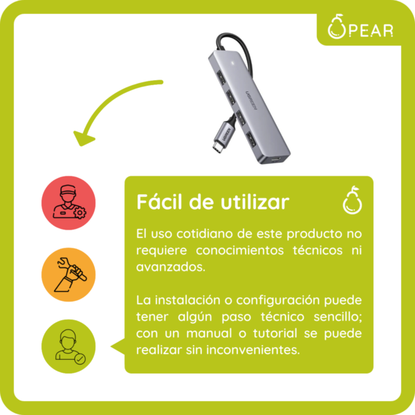 Adaptador Usb 3.0 5gbps 4 Puertos Usb A Ficha Usb A