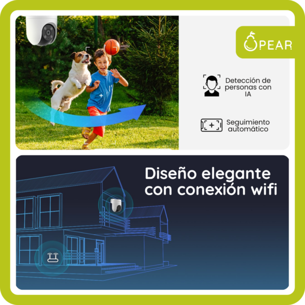 EVZ-H8C-2MP-X1-8 Cámara De Seguridad Wifi Domo Color Full Hd Ezviz H8c 2mp 1080 Vista 360 Color Blanco
