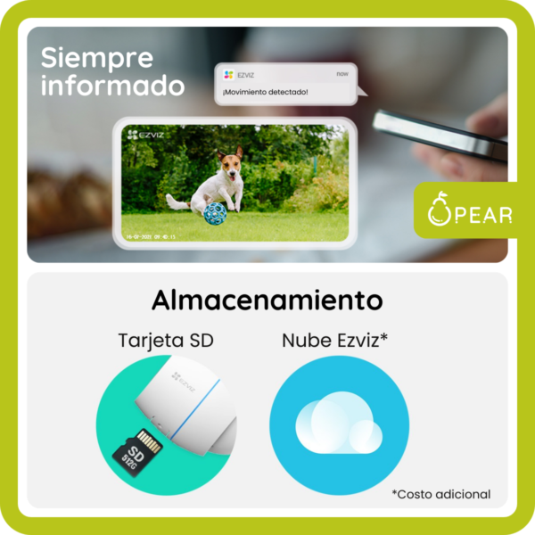 EVZ-H8C-2MP-X1-9 Cámara De Seguridad Wifi Domo Color Full Hd Ezviz H8c 2mp 1080 Vista 360 Color Blanco