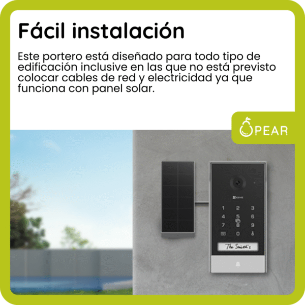 EVZ-EP7-2K-X1-5 Video Portero Wifi Batería Cámara Ezviz Ep7 2k Carga Solar