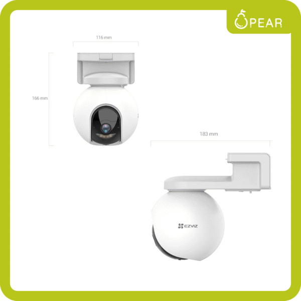 Camara Seguridad Wifi Ezviz Hb8 Domo 360 4mp 32gb Bateria