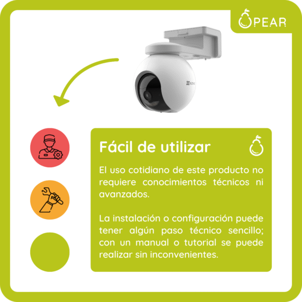 Camara Seguridad Wifi Ezviz Hb8 Domo 360 4mp 32gb Bateria