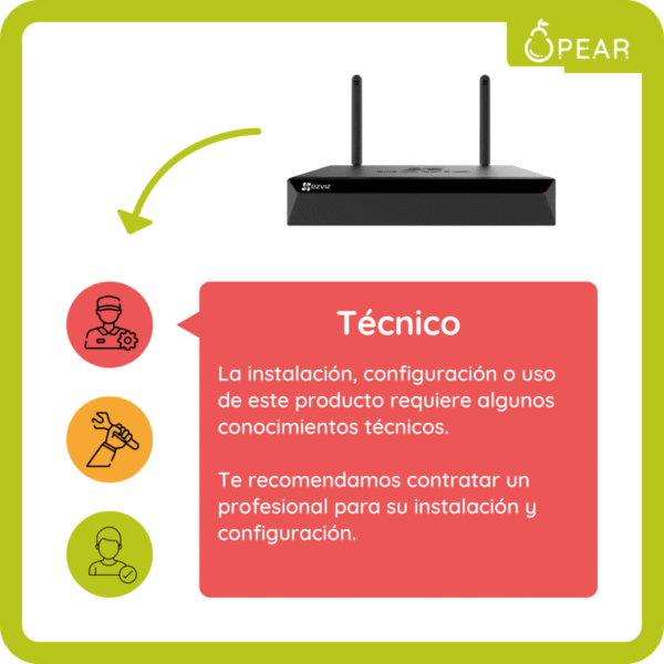 EVZ-X5S-4W-X1-6 Nvr Wifi 4ch Almacenamiento Para Camara Seguridad Ezviz X5s