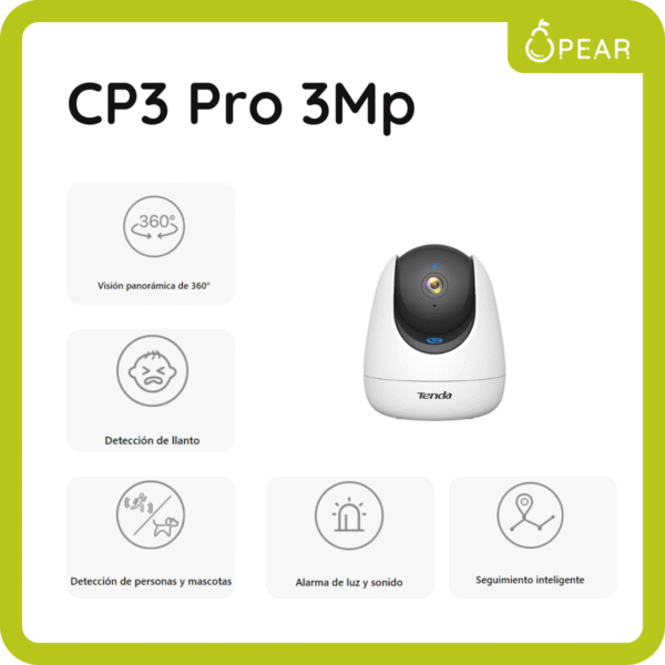 Cámara de Seguridad WiFi Tenda CP3 Pro Interior
