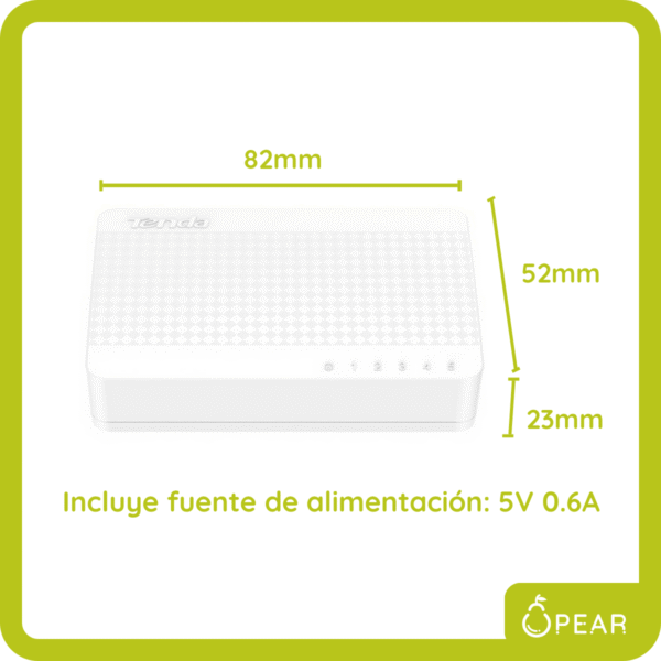 Switch Tenda S105 5 Puertos 100mbps Ethernet