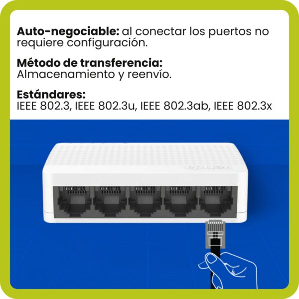 Switch Tenda S105 5 Puertos 100mbps Ethernet