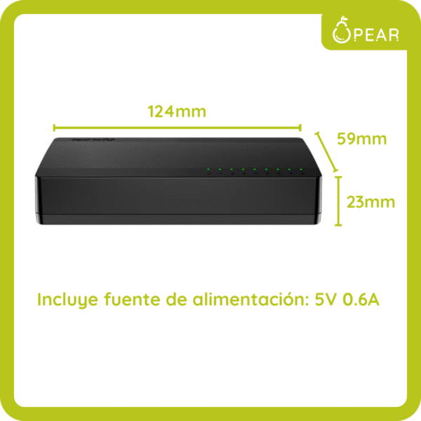 Switch Tenda Sg108m 8 Puertos 1000mbps Gigabit Ethernet