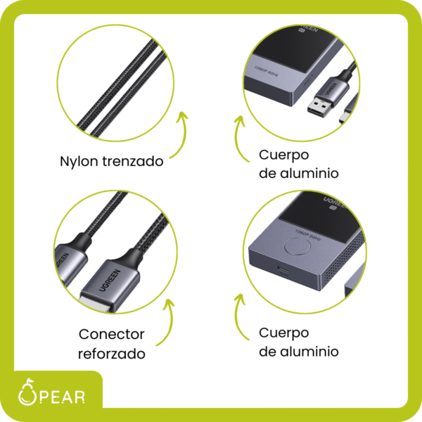 Transmisor Receptor Inalámbrico Ugreen Hdmi Usb 1080p A 30m