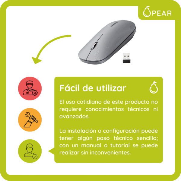Mouse Ugreen Ultrafino Inalámbrico Usb C Click Silencioso