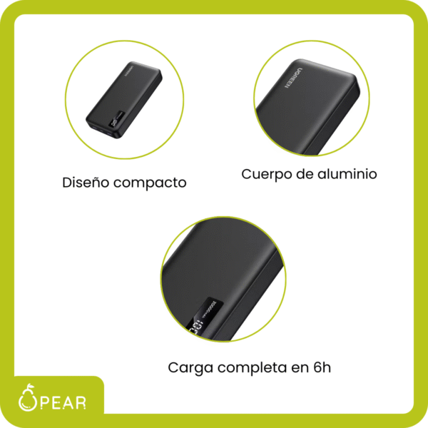 Power Bank Ugreen 20w Usb C Usb A Carga Rápida