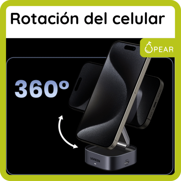 Cargador Inalámbrico Magnético Qi2 Ugreen 15w iPhone