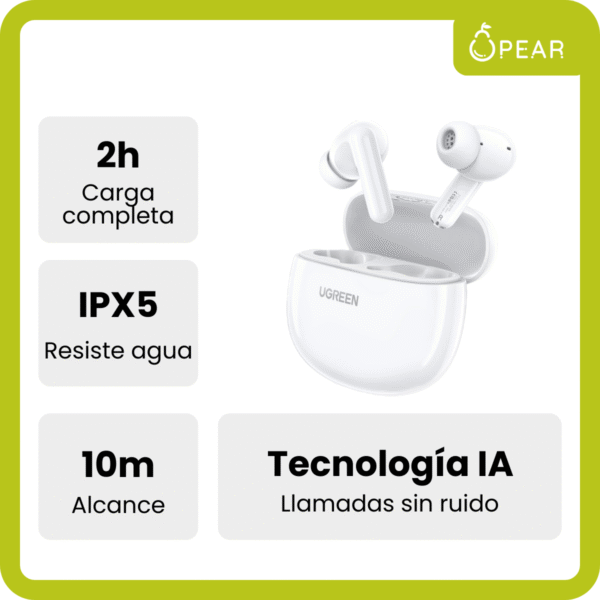 Auriculares Ugreen Bluetooth Inalámbrico In Ear Con IA