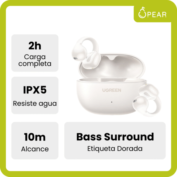 UGR-WS209-B-X1-2 Auriculares Ugreen Bluetooth Inalámbricos In Ear Clip