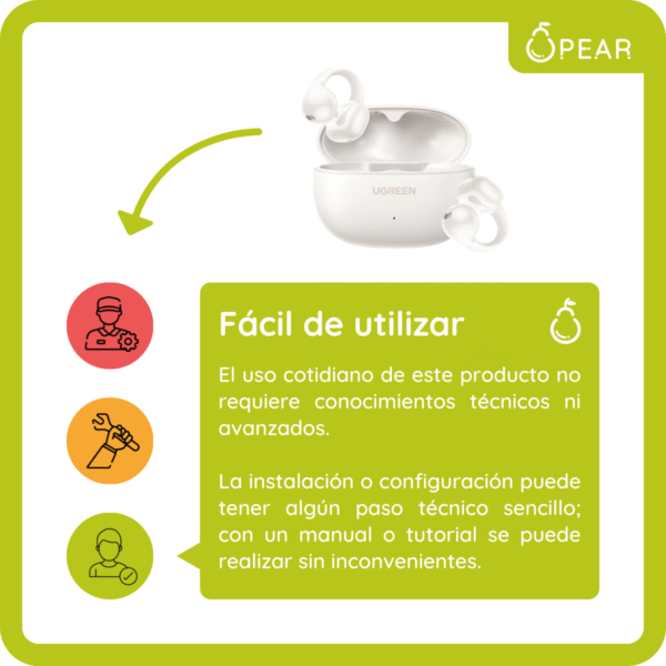 UGR-WS209-B-X1-8 Auriculares Ugreen Bluetooth Inalámbricos In Ear Clip